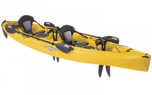 Yellow Hobie Mirage Oasis Tandem Kayak