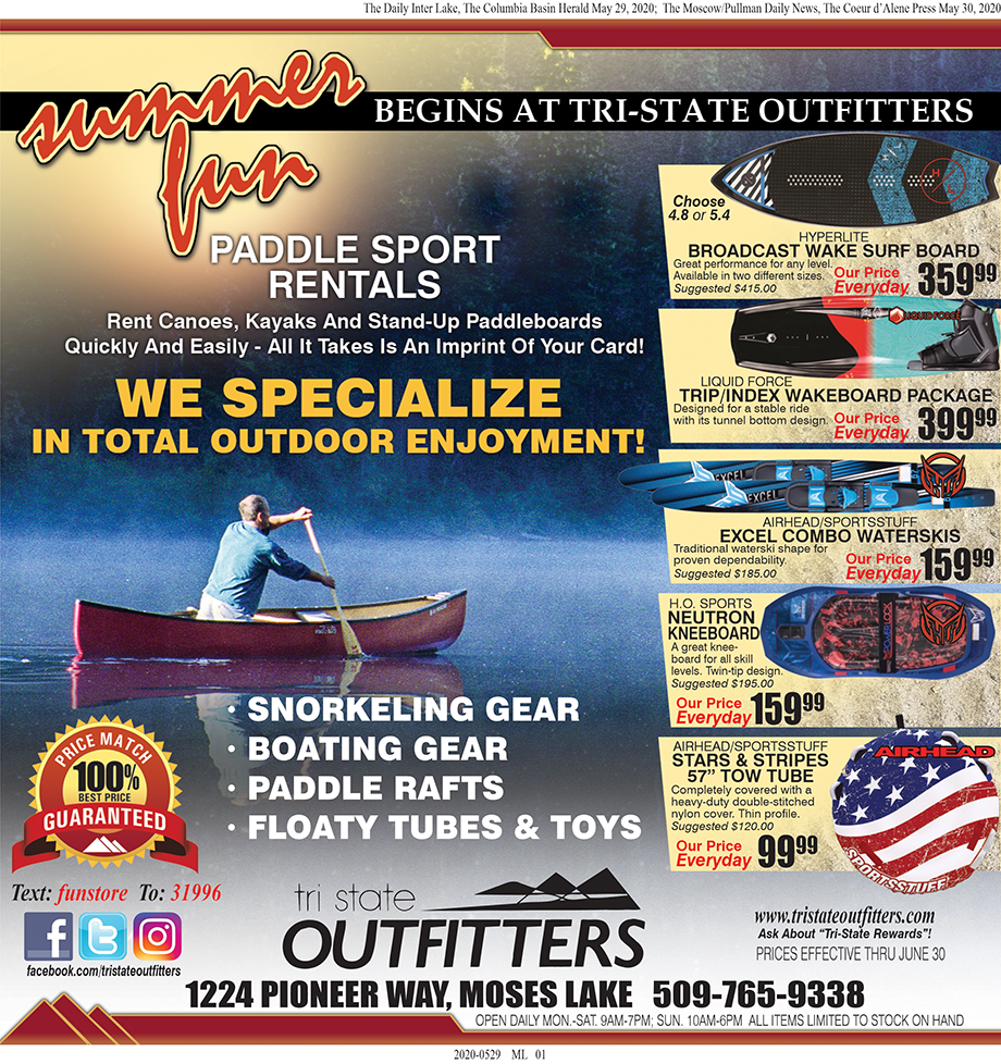 Moses Lake –  – Summer Fun Begins at Tri-State Outfitters!