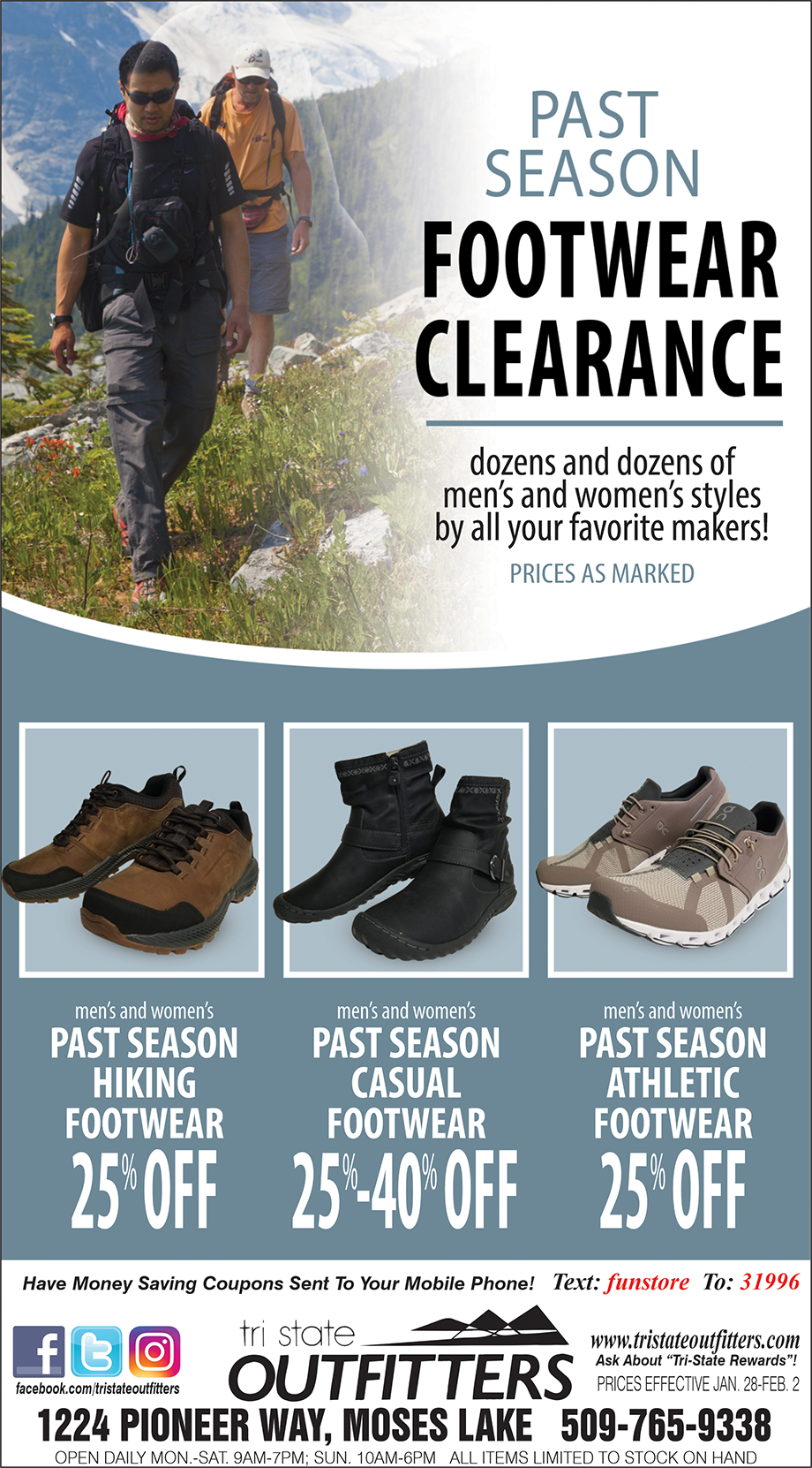 Moses Lake – Past Season Footwear Clearance