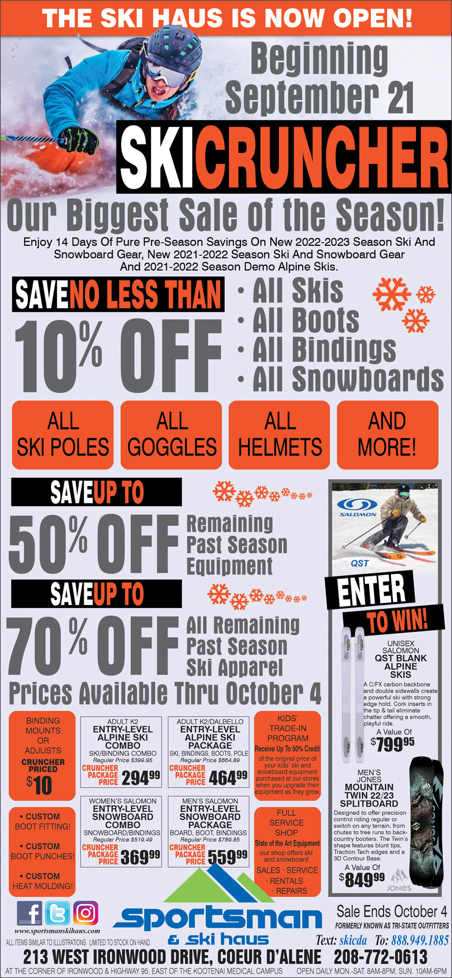 CDA – Cruncher Ski & Snowboard Sale